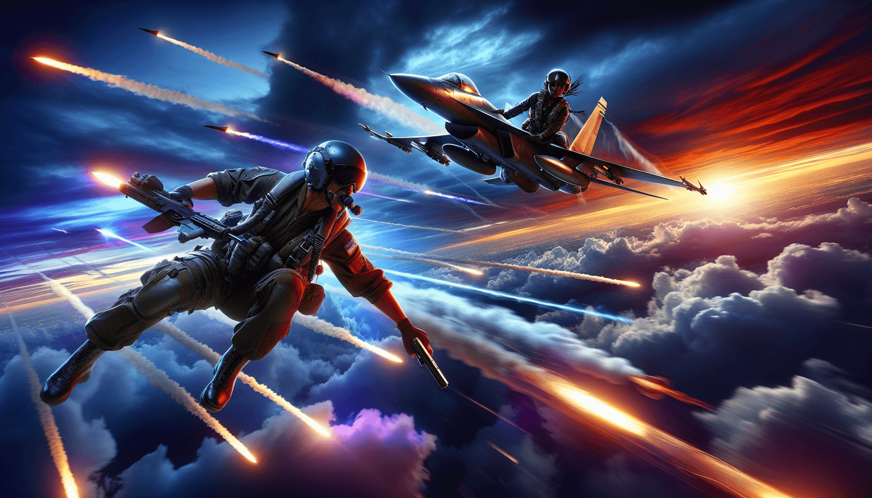 Combate aéreo entre pilotos rivais
